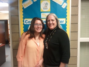  Savannah Andrews (left) and Janet Millar (right) were in the counseling center on Feb. 11. (Courtesy of Lynda Delgado) 