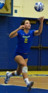 Abi Khan/The Runner Maria Alvidrez gets ready to spike the ball at the game against Idaho on Oct  26.
