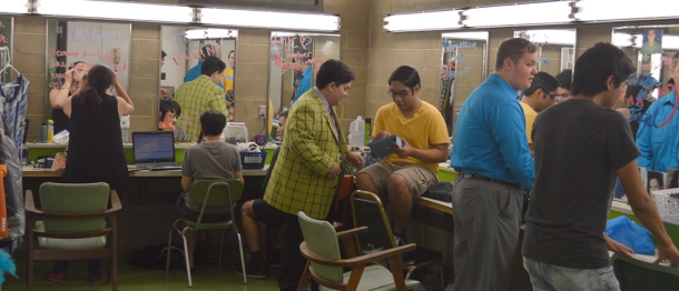 Eric Garza/The Runner Cast members of Hairspray get prepare for the show.